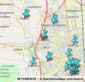 Mappa Via Patrioti, 33010 Tavagnacco UD, Italia (2.764)