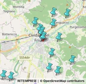 Mappa Via Gorizia, 33043 Cividale del Friuli UD, Italia (2.499)