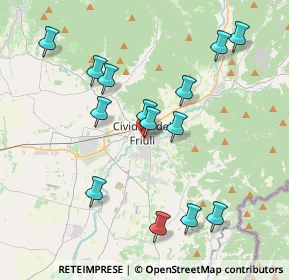 Mappa Via Scipione di Manzano, 33043 Cividale del Friuli UD, Italia (3.93929)