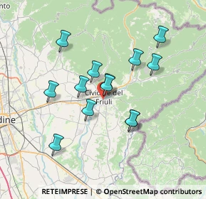 Mappa Borgo San Lazzaro, 33043 Cividale del Friuli UD, Italia (6.03077)