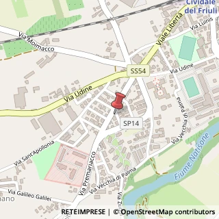 Mappa Via Antonio Mattioni, 3F, 33043 Cividale del Friuli, Udine (Friuli-Venezia Giulia)