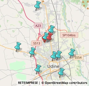 Mappa Via Udine, 33010 Tavagnacco UD, Italia (3.73545)