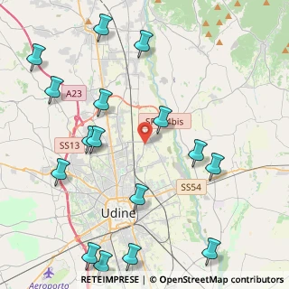 Mappa Via Fermo Solari, 33100 Udine UD, Italia (5.365)