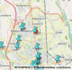 Mappa Via Monte Rosa, 33010 Feletto Umberto UD, Italia (3.027)