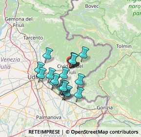 Mappa Stretta S. Valentino, 33043 Cividale del Friuli UD, Italia (9.7335)