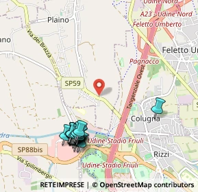Mappa Via del Pasco, 33010 Pagnacco UD, Italia (1.1055)