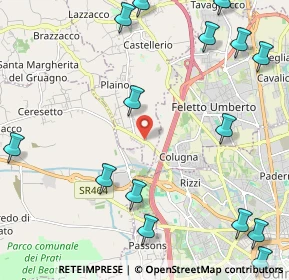 Mappa Via del Pasco, 33010 Pagnacco UD, Italia (2.986)