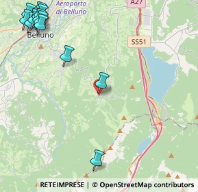Mappa Strada Provinciale del Nevegal, 32100 Belluno BL, Italia (6.31077)