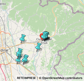 Mappa Via Gaetano Perusini, 33043 Cividale del Friuli UD, Italia (5.66769)