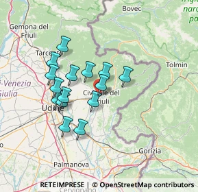 Mappa Via Gaetano Perusini, 33043 Cividale del Friuli UD, Italia (11.31933)