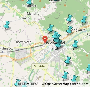 Mappa Via Gaetano Perusini, 33043 Cividale del Friuli UD, Italia (2.7495)