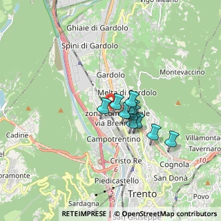 Mappa Via Giambattista Unterveger, 38100 Trento TN, Italia (1.07727)