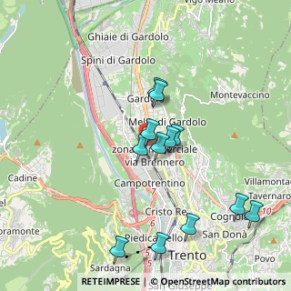 Mappa Via Giambattista Unterveger, 38100 Trento TN, Italia (1.84417)