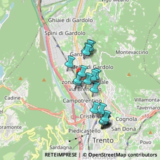 Mappa Via Giambattista Unterveger, 38100 Trento TN, Italia (1.566)