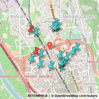 Mappa Via Giambattista Unterveger, 38100 Trento TN, Italia (0.442)