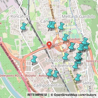 Mappa Via Giambattista Unterveger, 38100 Trento TN, Italia (0.599)