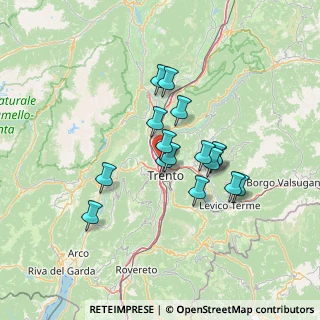 Mappa Via Giambattista Unterveger, 38100 Trento TN, Italia (10.72688)