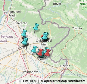 Mappa Via Monsignore Liva, 33043 Cividale del Friuli UD, Italia (9.8875)