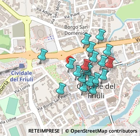 Mappa Via Monsignore Liva, 33043 Cividale del Friuli UD, Italia (0.179)