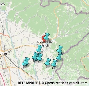Mappa Via Monsignore Liva, 33043 Cividale del Friuli UD, Italia (7.48545)