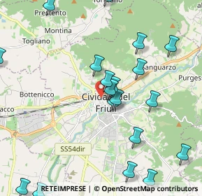 Mappa Via Monsignore Liva, 33043 Cividale del Friuli UD, Italia (2.5045)