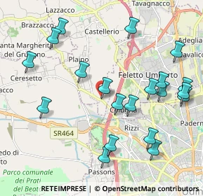 Mappa Via dei Brazza', 33010 Pagnacco UD, Italia (2.2525)