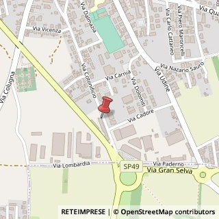 Mappa Via Cotonificio, 38, 33010 Tavagnacco, Udine (Friuli-Venezia Giulia)