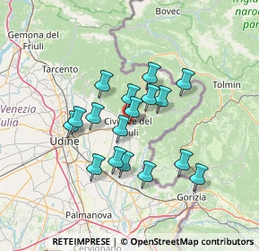 Mappa Via Monte Nero, 33043 Cividale del Friuli UD, Italia (11.00176)