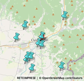 Mappa Via Monte Nero, 33043 Cividale del Friuli UD, Italia (3.77417)