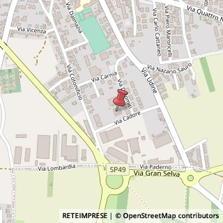 Mappa Via Cadore, 24, 33010 Tavagnacco, Udine (Friuli-Venezia Giulia)