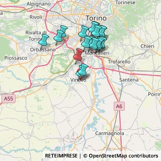 Mappa Via XXIV Maggio, 10048 Vinovo TO, Italia (7.07833)
