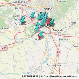 Mappa Via XXIV Maggio, 10048 Vinovo TO, Italia (7.1625)