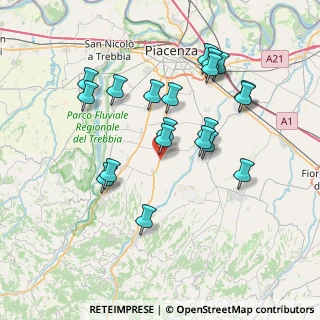 Mappa Via Pietro Nenni, 29027 Podenzano PC, Italia (7.2765)