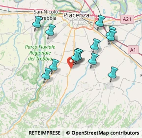 Mappa Via Pietro Nenni, 29027 Podenzano PC, Italia (6.47077)