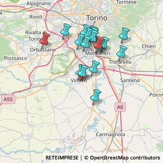 Mappa Via Giovanni Valetti, 10048 Vinovo TO, Italia (6.99737)