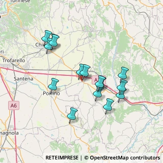Mappa Strada per Poirino, 14019 Villanova d'Asti AT, Italia (6.94267)