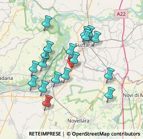 Mappa Via Silvio Pellico, 42045 Luzzara RE, Italia (6.93556)