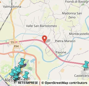Mappa A21, 15040 Pietra Marazzi AL, Italia (3.94273)