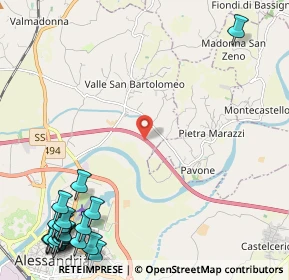 Mappa A21, 15040 Pietra Marazzi AL, Italia (3.643)