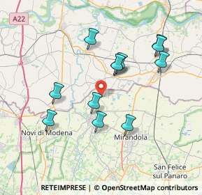 Mappa Via Codebelli, 41033 Concordia sulla Secchia MO, Italia (6.95417)