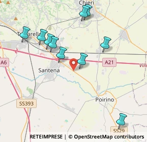 Mappa Fermata 25677 - Santena, 10046 Poirino TO, Italia (4.73)