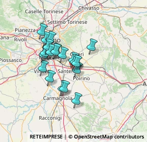 Mappa Fermata 25677 - Santena, 10046 Poirino TO, Italia (10.638)