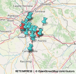 Mappa Fermata 25677 - Santena, 10046 Poirino TO, Italia (10.8445)