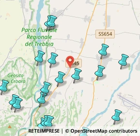 Mappa Via Giulio Pastore, 29029 Rivergaro PC, Italia (5.7275)