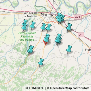 Mappa Via di Vittorio, 29027 Podenzano PC, Italia (7.208)