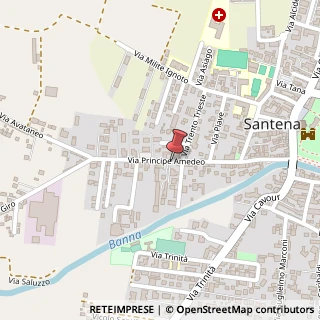 Mappa Via Principe Amedeo,  49, 10026 Santena, Torino (Piemonte)