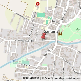 Mappa Via Principe Amedeo, 23, 10026 Santena, Torino (Piemonte)