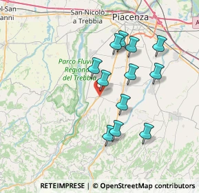 Mappa Via Grazzano Visconti, 29029 Rivergaro PC, Italia (6.6275)