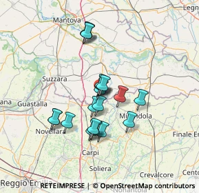 Mappa Via Donatori del Sangue, 46024 Moglia MN, Italia (11.15105)