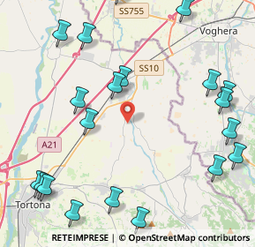 Mappa WWRQ+C6, 15055 Pontecurone AL, Italia (5.664)